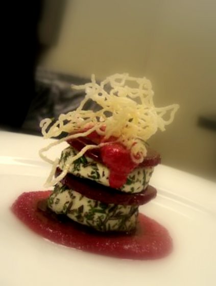 Herb Goat Cheese & Beet Salad - Delectable Goat Cheese Starters
